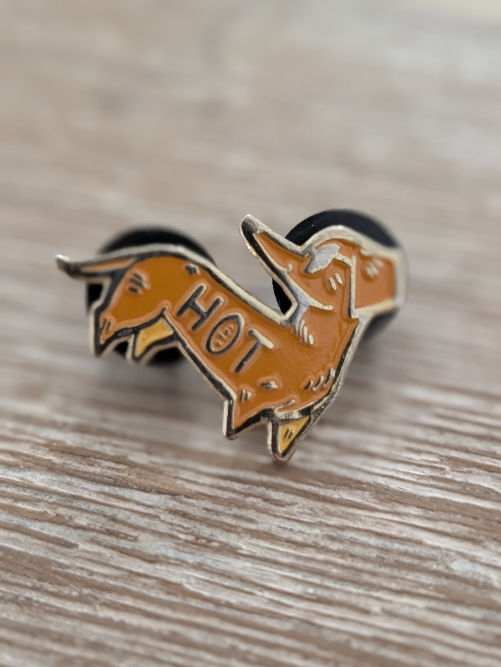 Dog Enamel Pin - Dachshund Hot Dog